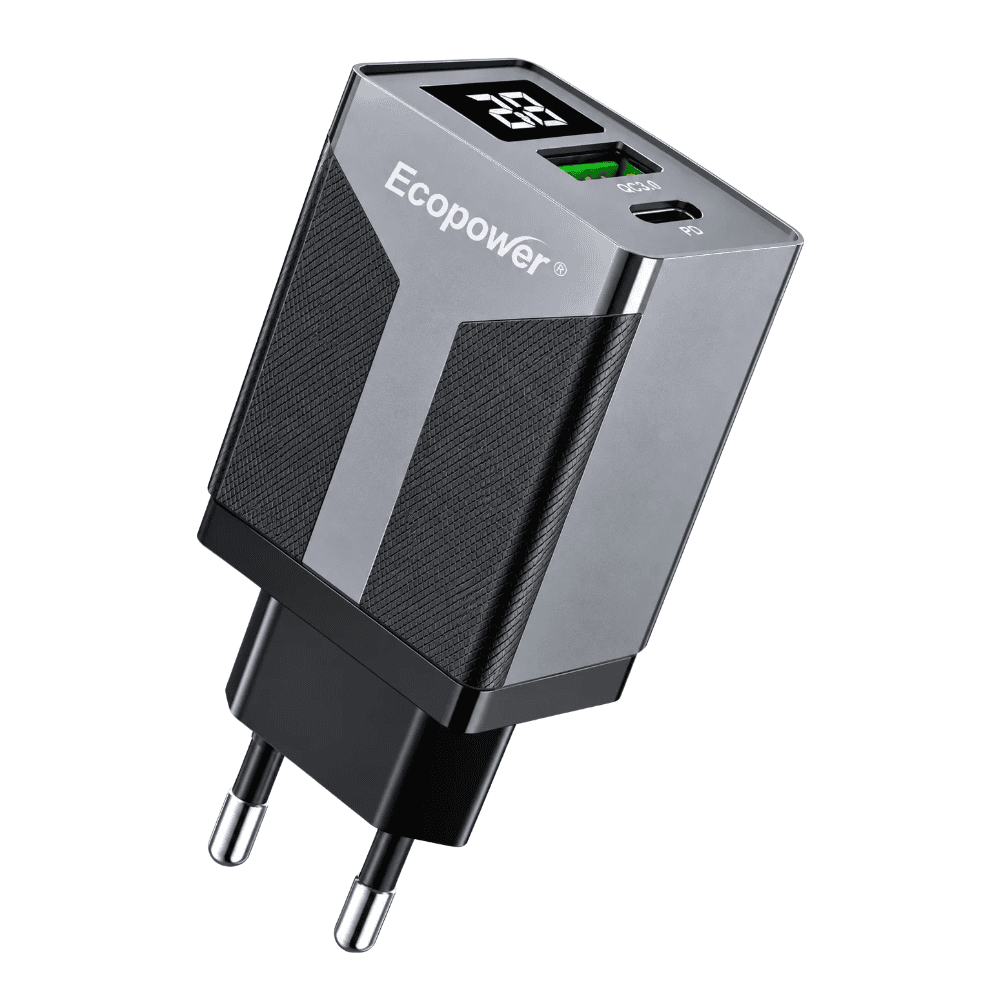 Cargador 20W 2 Puertos USB-A/USB-C Ecopower EP-7037