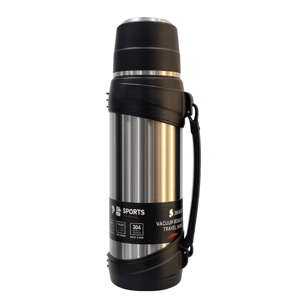 Termo 2500ML MG-0126 - Plateado / Negro